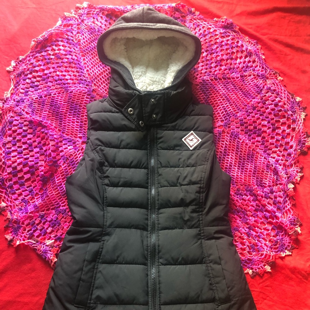 Hollister Blue Vest with Hoodie